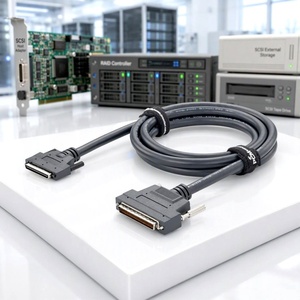 SCSI VHDCI68 公头转 HPDB68 公头电缆，带螺丝锁紧装置，用于机器视觉相机连接、图像采集卡数据采集 - Product Image 1