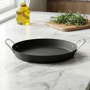 Sartén <span class=keywords><strong>para</strong></span> Paella de Acero al Carbono de 14 Pulgadas/35 cm, Diseño Exclusivo de Fábrica, Antiadherente Natural, Compatible con Inducción - Product Image 1