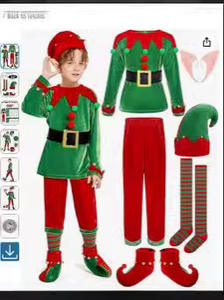 बच्चों के क्रिसमस बैले प्रदर्शन के लिए पुरुषों और महिलाओं के लिए सौंदर्य पोशाक सूट - Product Image 2