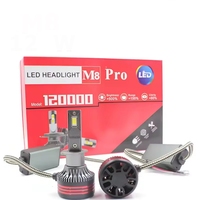 Kit de conversion d'ampoules de phares LED M8 PRO, 12000 Lumens, super lumineux, lumière blanche xénon 6000K, faisceau lointain et proche, universel