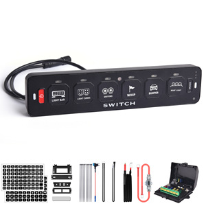 Panel de relés inalámbrico de 6 vías, 12V 40A, módulo de interruptor de control de circuito para coche/barco, para actualización y reequipamiento. - Product Image 5