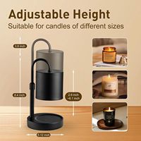 Lampe chauffe-bougie à intensité variable avec minuterie, réglable en hauteur, chauffe-cire électrique, cadeaux de Noël et d'anniversaire pour femmes et mamans