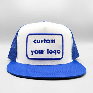 หมวกแก๊ปปีกแบนปรับได้หมวกตาข่ายด้านหลังสำหรับผู้ชายหมวกฮิปฮอปทรักเกอร์ปรับโลโก้ได้ - Product Image 2