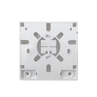 Panel Dinding FTTH 2 Port Fiber Optik 86x86mm, Putih PC Tahan Api, Anti-Korosi, Anti-Kuning