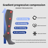 Chaussettes de compression sportives tricotées Bestseller ODM professionnelles à ions de cuivre, absorbant la transpiration et anti-odeurs