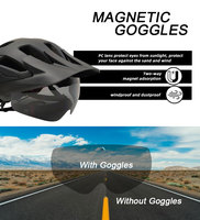 Casques de vélo tout-terrain CE ABS de haute qualité à prix d'usine avec lentille magnétique pour adultes, légers, respirants et dotés d'un éclairage LED