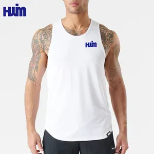 OEM Custom Men's Sport Running Gym Tank Tops Blank Breathable Slim Men Fitness Bodybuilding Sleeveless Stringer Vests