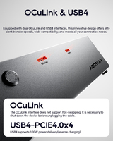 AOOSTAR Dock AG02 EGPU Port USB 4 eksternal 800W Power Supply Hot-Swap antarmuka TGX Dock EGPU