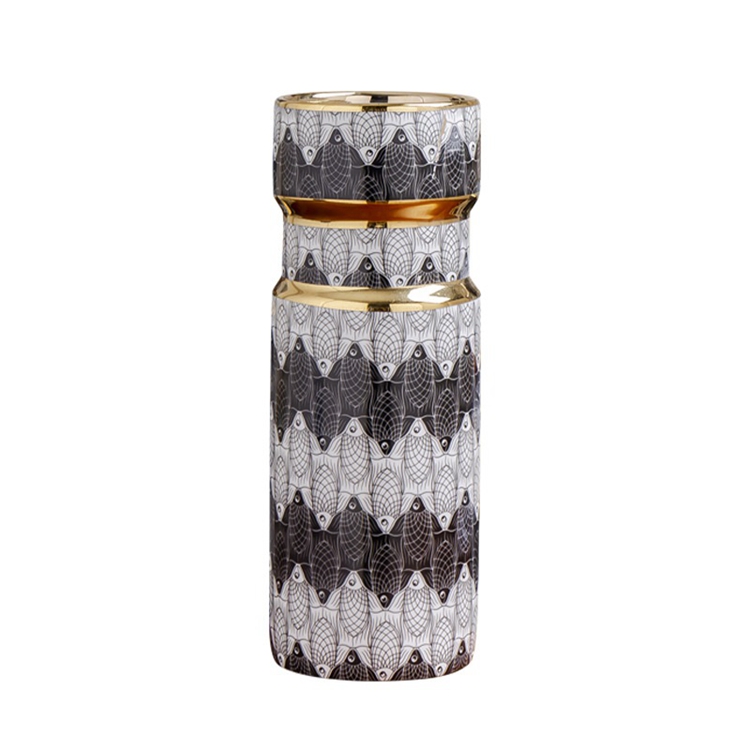 Modern Nordic household tabletop decoration bamboo tube ceramic vase