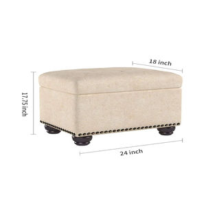 Venta caliente 5th <span class=keywords><strong>Ave</strong></span> moderna de tapizado de almacenamiento otomana de iluminación led en otomano - Product Image 2