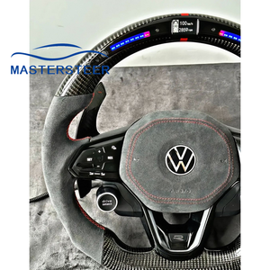 FR <span class=keywords><strong>Golf</strong></span> 8 Gti <span class=keywords><strong>2020</strong></span> Volant à Led en cuir Alcantara en fibre de carbone véritable Compatible avec <span class=keywords><strong>Golf</strong></span> Mk8 Gti R Gte <span class=keywords><strong>Gtd</strong></span> Jetta Passat Cc - Product Image 2