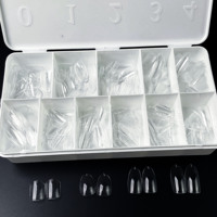 Vente flash : faux ongles en gel souple, couverture complète, luxe, carrés, cercueil