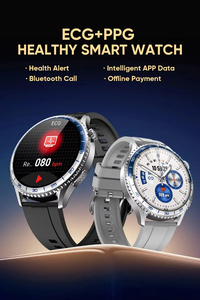 Reloj inteligente MT900, ECG + PPG, monitoreo de salud, pantalla AMOLED de 1,56 pulgadas, llamadas BT, AI, voz, SOS, linterna LED, reloj inteligente para hombres y mujeres - Product Image 6