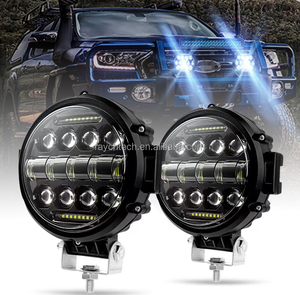Feux de conduite LED ronds 12V 24V 7 pouces 69W, projecteur combiné spot et faisceau large, barre lumineuse LED pour camion, voiture, SUV, 4x4, bateau, VTT - Product Image 1