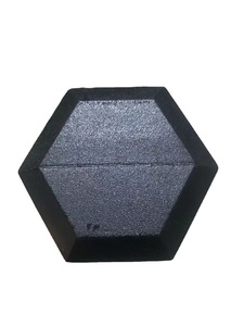 40lbs Stainless Steel Hexagon Shape Full Rubber Coat Gym <b>Free</b> <b>Weight</b> Hex Dumbbell Set for Home Use - Product Image 5