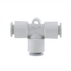 YIIDNN T-Type Pneumatic Fitting White Plastic Bag <b>Quick</b> Coupling Air Tube Diameter Tee <b>Connector</b> KQ2T Fittings - Product Image 4