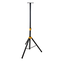 Support de sol pour enceinte en métal noir réglable en hauteur de 90 cm à 180 cm avec plateau