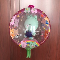 Ensemble de ballons gonflables doubles pour enfants belle balle de dessin animé ballon flottant feuille matériel en gros nouvelle balle