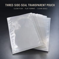Sachet plat thermoscellable en PET/PE de qualité alimentaire, impression personnalisée, scellage trois côtés, pour assaisonnements et lait en poudre