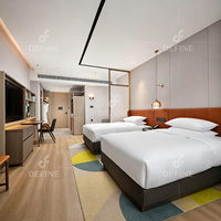 Zeitgenössisches Maßgefertigtes Hotelzimmer-Möbelset Modern für Vier-Sterne-Hotels Komplettes Gästezimmer für Hotels Apartment-Projekte