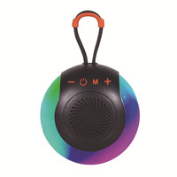 Nouveau Subwoofer Portable Transfrontalier Étanche 5.3 avec Lumières RVB, Mini Enceinte Extérieure TWS avec Emplacement pour Carte, Puissance 5W