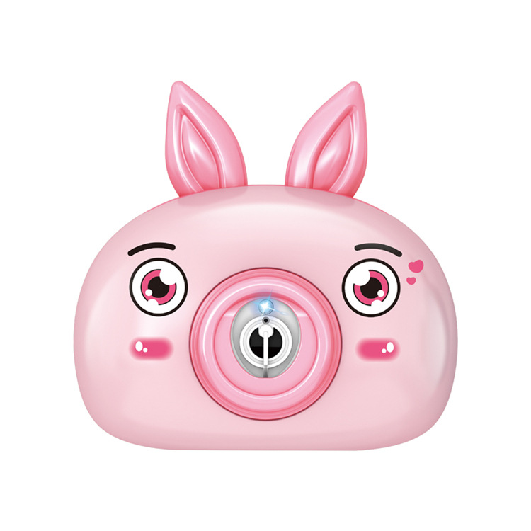 Горячая Распродажа 2021, розовая симпатичная пластиковая электрическая камера, мыльная вода, игрушка для изготовления пузырей