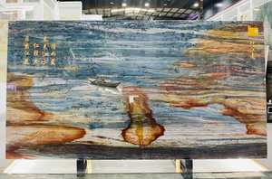 Plan de travail en quartzite <span class=keywords><strong>bleu</strong></span> <span class=keywords><strong>Louise</strong></span>, panneau mural en marbre Azul Luise, design moderne de luxe, dalle de marbre polie pour plans de travail - Product Image 5