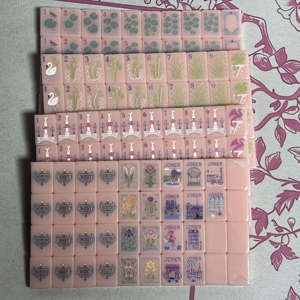 Tuiles de Mahjong en Acrylique Rose Clair de Luxe 36mm, Motif Joker Ville de <span class=keywords><strong>Paris</strong></span>, Écologiques et Portables, Stock d'Usine - Product Image 2