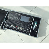 OEM prix d'usine verrouillable gris dur chariot noir amplificateur mousse à l'intérieur DJ 55 tv aluminium flight case pour mixeur vidéo Roland