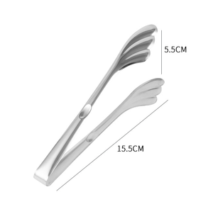 อุปกรณ์ครัว DFT09 ที่คีบอาหารสแตนเลส สำหรับขนมปัง อาหารบุฟเฟ่ต์ โรงอาหาร น้ำตาล น้ำแข็ง ก้อนน้ำแข็ง บะหมี่ สปาเก็ตตี้ - Product Image 5