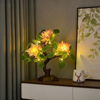 LED-Chrysanthemenbaum-Licht mit Doppel-USB-Ladeanschluss, Batteriebetrieben, Touch-Dimmer, Tischdekoration, Innenbeleuchtung