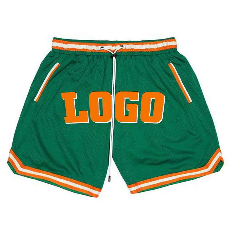 Oem custom retro streetwear man mesh team jersey mens authentic vintage basketball shorts with pockets