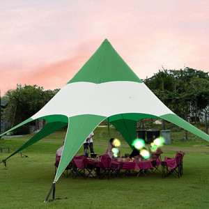 Tente de camping extérieure en forme d'étoile arc-en-ciel, hexagonale et triangulaire, avec protection UV et design pare-soleil - Product Image 3