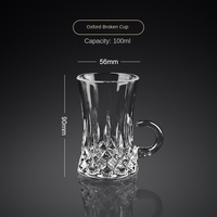 Tasse à gourde en verre européen de conception moderne de flamme sainte avec soucoupe en porcelaine noire tasse à café mâle compacte pour boissons chaudes 60-100ml