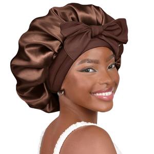 Bonnet de cheveux en satin large, bonnet de sommeil en soie pour femmes, enveloppement doux pour cheveux bouclés et naturels - Product Image 5