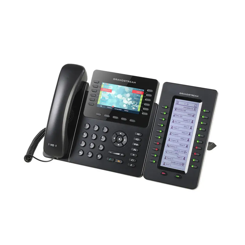 Grandstream VOIP โทรศัพท์ IP ระดับไฮเอนด์,GXP2170 12สาย6บัญชี SIP 5ปุ่มนุ่มและการประชุมทางเสียง5ทาง