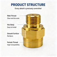 Adaptateur hydraulique en laiton OEM connecteur à filetage mâle BSP NPT services d'usinage suisses multi-axes fournisseur de