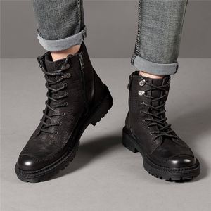 Botas de Tobillo Retro para Hombre de Alta Calidad, Impermeables, Forradas con Cuero Genuino, Cálidas, para Nieve, Uso en Exteriores, Antideslizantes, para Verano, Otoño e Invierno - Product Image 5