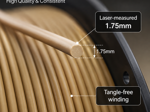 Filamento PLA de Seda Neutro de 1.75mm y 1kg, Acabado Sedoso Sin Líneas, para Impresora 3D Bambu Lab, para Moldeo en Casa, 220C - Product Image 2