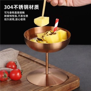 304 Stainless Steel Cocktail Glass 1000ml Round Durable For Bar Dessert Drinkware - Product Image 1
