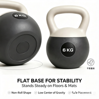 Kettlebell en fonte revêtue de vinyle, kettlebell multifonction pour la musculation à domicile et en salle de sport