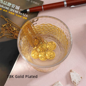 Colliers pendentifs en or plaqué 18 carats en gros, double face, relief, signe du <span class=keywords><strong>zodiaque</strong></span>, 12 constellations, pendentif rond - Product Image 4