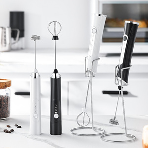 Mousseur à <span class=keywords><strong>lait</strong></span> électrique portatif à une touche avec indicateur LED, rechargeable, pour café et usage domestique nocturne - Product Image 1