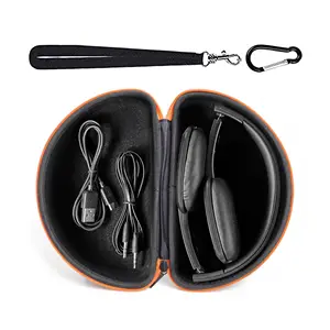 Custom zipper headphone case large storage soft bag EVA headset packaging box