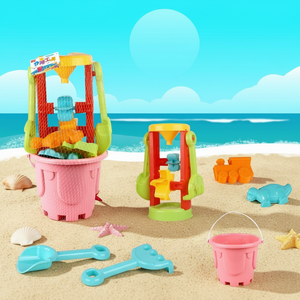 Juego <span class=keywords><strong>de</strong></span> Juguetes <span class=keywords><strong>de</strong></span> Playa <span class=keywords><strong>de</strong></span> Plástico para Niños, Incluye Reloj <span class=keywords><strong>de</strong></span> <span class=keywords><strong>Arena</strong></span>, Molino <span class=keywords><strong>de</strong></span> Viento, Herramientas para Excavar <span class=keywords><strong>Arena</strong></span>, Pala y Cubo para Niños, para Hacer Castillos - Product Image 1