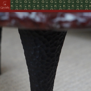 Mesa <span class=keywords><strong>de</strong></span> Centro Ovalada <span class=keywords><strong>de</strong></span> Mármol Rojo Rosso Levanto para Sala <span class=keywords><strong>de</strong></span> Estar Moderna GOLDKING, Patas <span class=keywords><strong>de</strong></span> Metal Negro Cónicas, Fabricación Directa <span class=keywords><strong>de</strong></span> Fábrica OEM ODM - Product Image 4