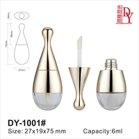 Tube vide transparent en plastique en forme de poisson de 6 ml pour gloss à lèvres, emballage cosmétique OEM au design populaire