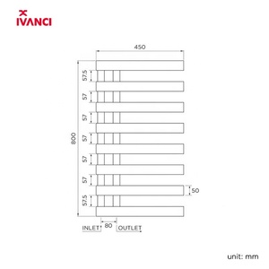IVANCI-<span class=keywords><strong>toallero</strong></span> plano de antracita de diseño, 800x450mm, calentador de <span class=keywords><strong>agua</strong></span> para hotel - Product Image 5
