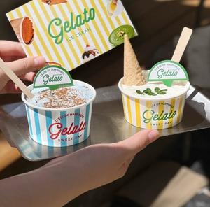 Vaso de Postre Desechable Personalizado, Ecológico, Impreso en Fábrica, Tazón de Papel para Helado con Tapa - Product Image 4