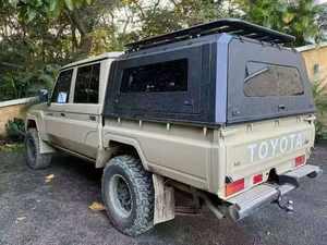 ฝากระโปรงท้ายรถบรรทุกแบบม้วนได้พอดีตัวกันน้ำกันขโมยฝาปิดลูกกลิ้งกระบะสำหรับ Toyota LC79 <span class=keywords><strong>Single</strong></span> <span class=keywords><strong>Cab</strong></span> - Product Image 4